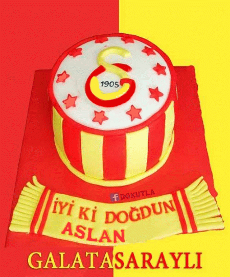 Galasaraylı'ya özel doğum günü tebrik kartı gif